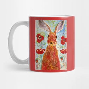 Hare among Poppies Mug